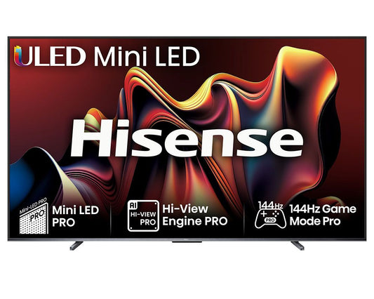 100" Hisense 100U7NQTUK Premium 4K HDR Smart Mini LED TV - Electronic World TV