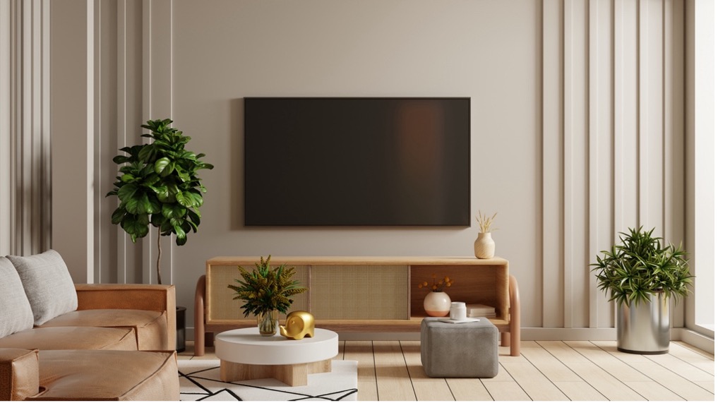 A tv on the wall