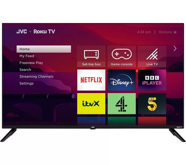 43" JVC LT-43CR330 Full HD HDR Roku Smart LED TV - Electronic World TV