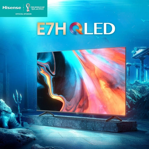 55" Hisense 55E7HQTUK Premium 4K HDR Smart QLED TV - Electronic World TV