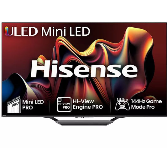 55" Hisense 55U7NQTUK Premium 4K HDR Smart Mini LED TV - Electronic World TV