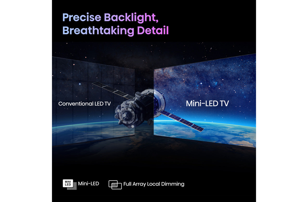 55" Hisense 55U7KQTUK Premium 4K HDR Smart Mini LED TV - Electronic World TV