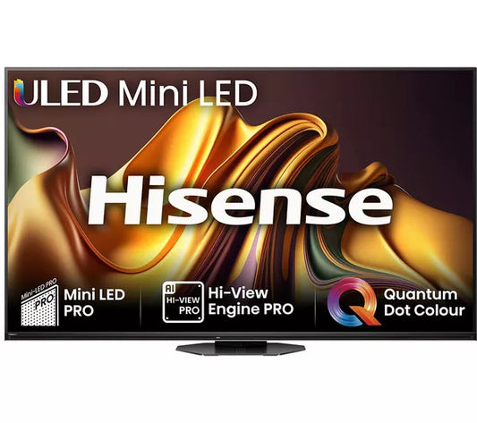 75" Hisense 75U8NQTUK Premium 4K HDR Smart Mini LED ULED TV - Electronic World TV
