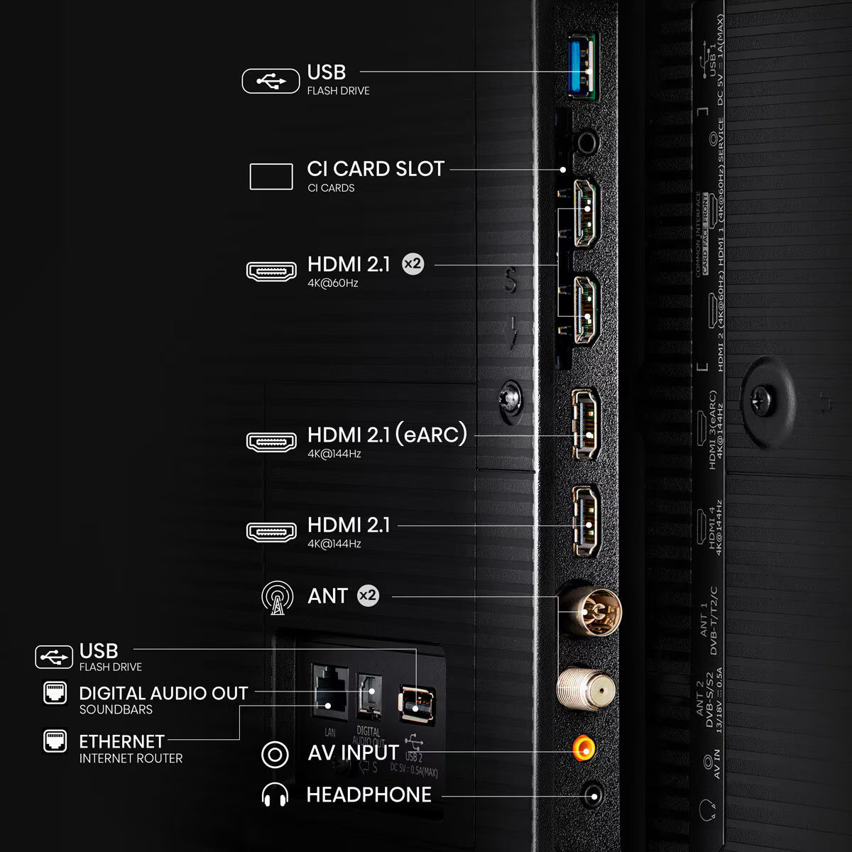 75" Hisense 75U8NQTUK Premium 4K HDR Smart Mini LED ULED TV - Electronic World TV