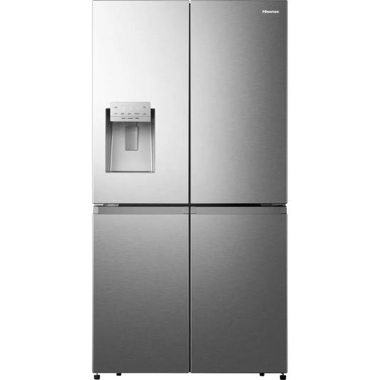 HISENSE RQ760N4SASE PUREFLAT SMART AMERICAN FRIDGE FREEZER - STAINLESS STEEL - Electronic World TV