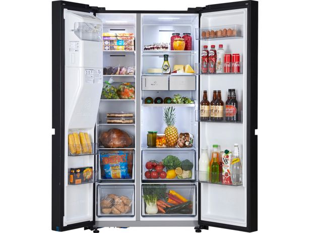 HISENSE RS818N4TFE PUREFLAT INFINITE BLACK AMERICAN FRIDGE FREEZER - Electronic World TV