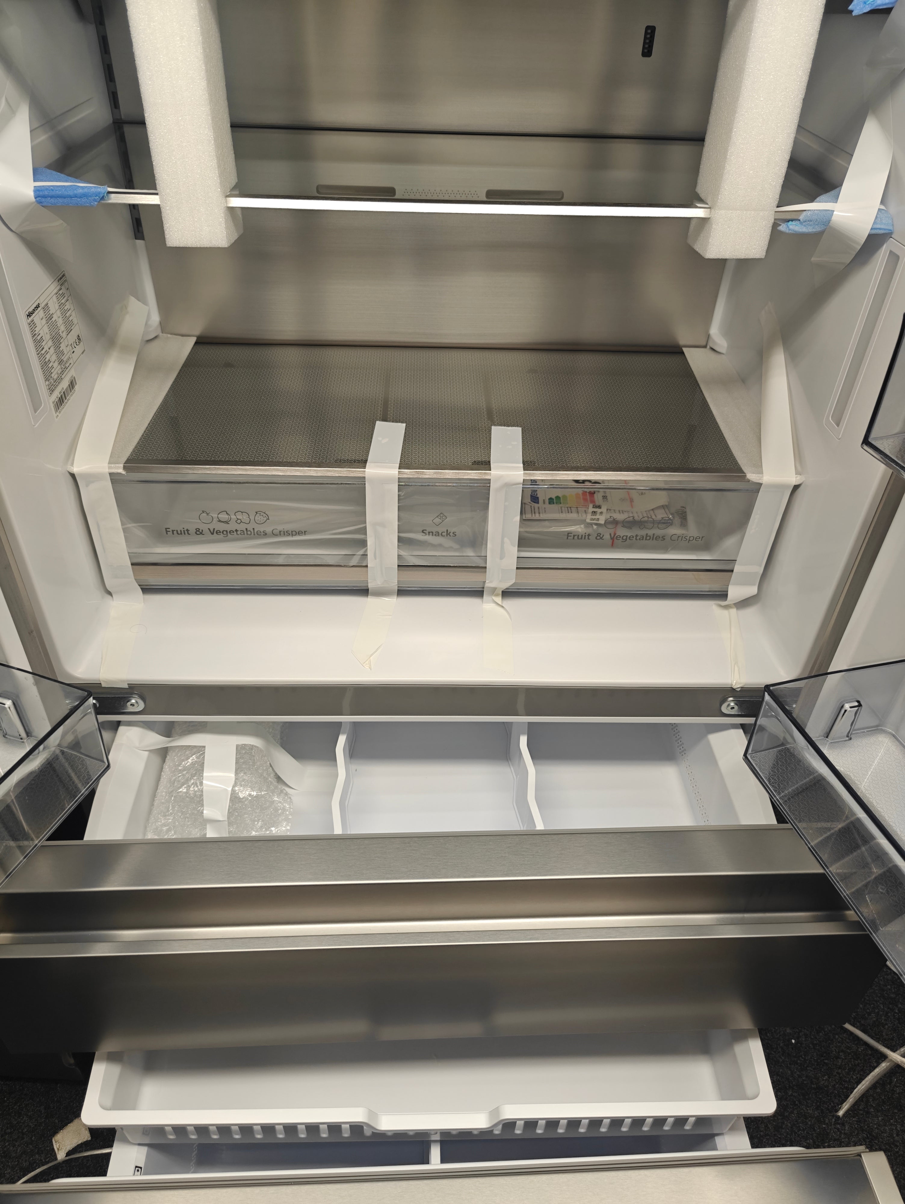 HISENSE RF749N4SWSE PUREFLAT AMERICAN FRIDGE FREEZER - STAINLESS STEEL - Electronic World TV