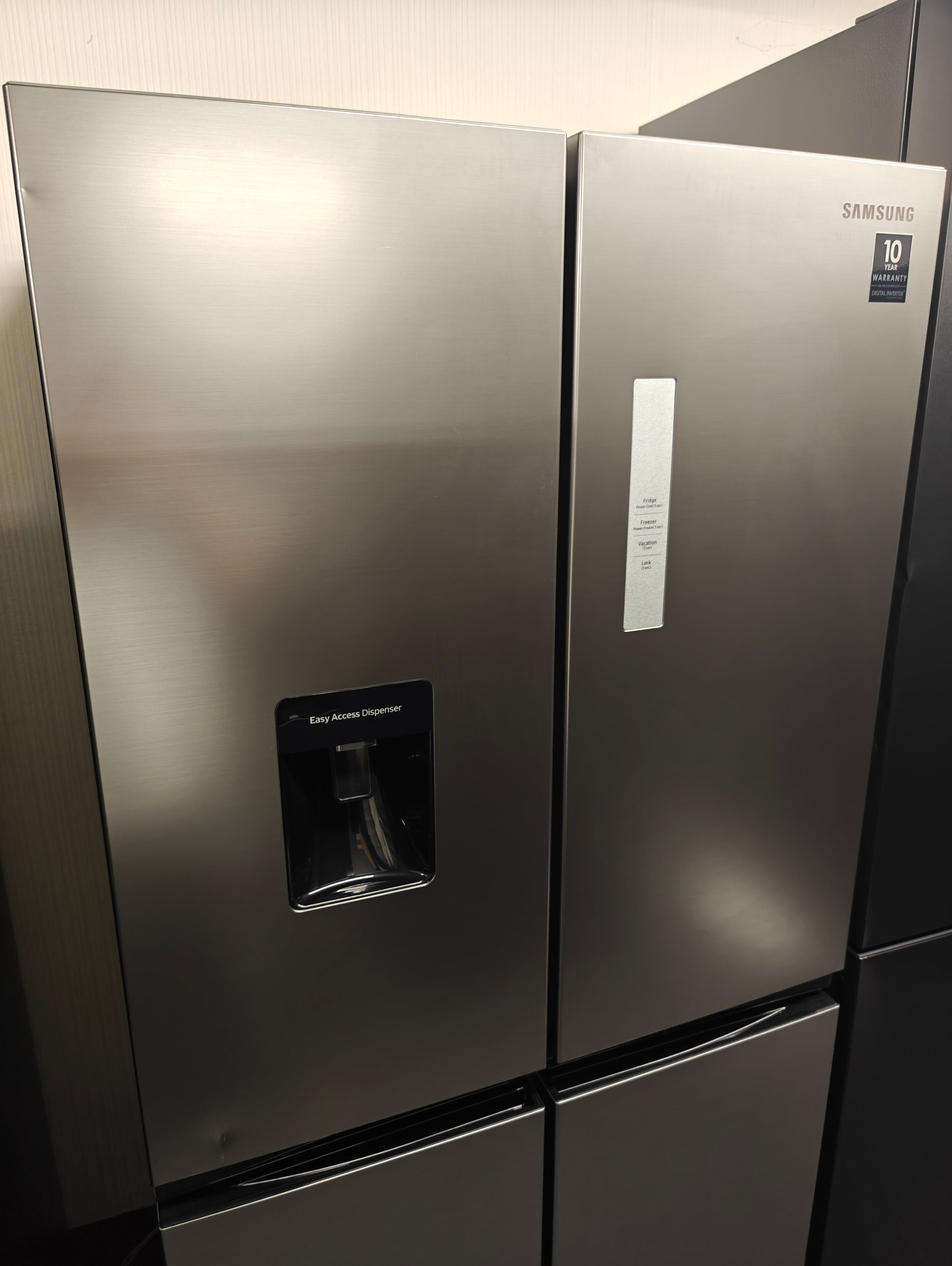 SAMSUNG RF48A401EM9 SPACEMAX FRENCH DOOR AMERICAN FRIDGE FREEZER - STAINLESS STEEL - Electronic World TV