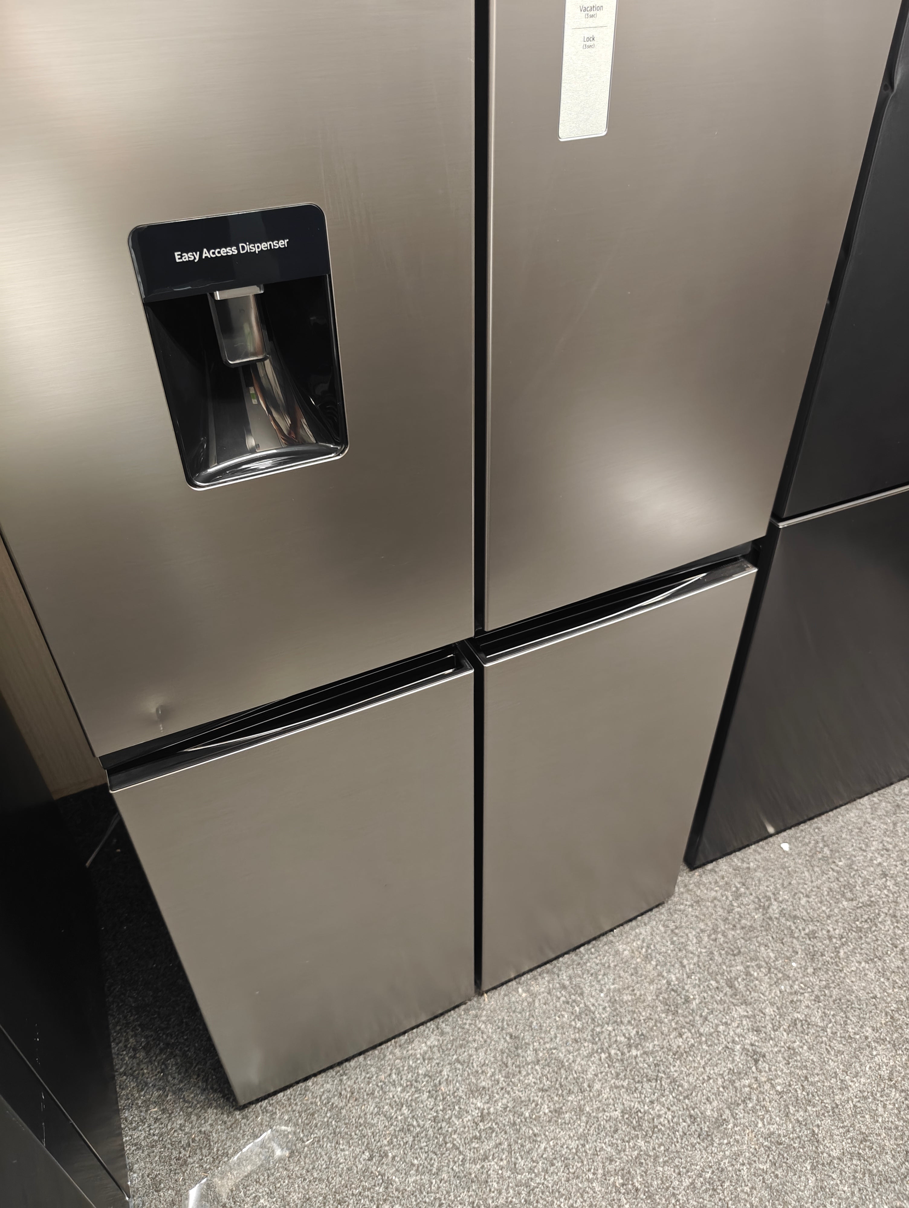 SAMSUNG RF48A401EM9 SPACEMAX FRENCH DOOR AMERICAN FRIDGE FREEZER - STAINLESS STEEL - Electronic World TV