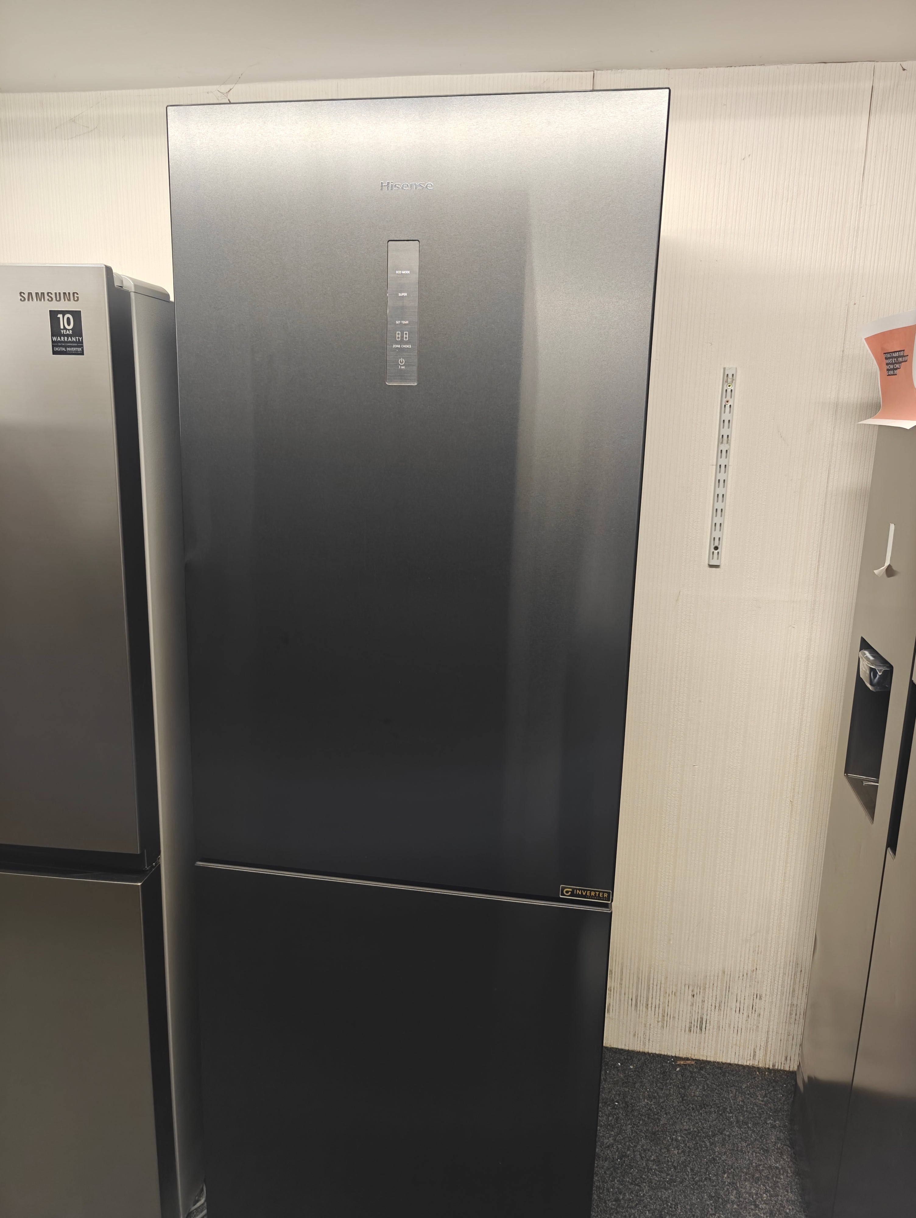 HISENSE RB645N4BIE SILVER NARROW AMERICAN FRIDGE FREEZER - Electronic World TV