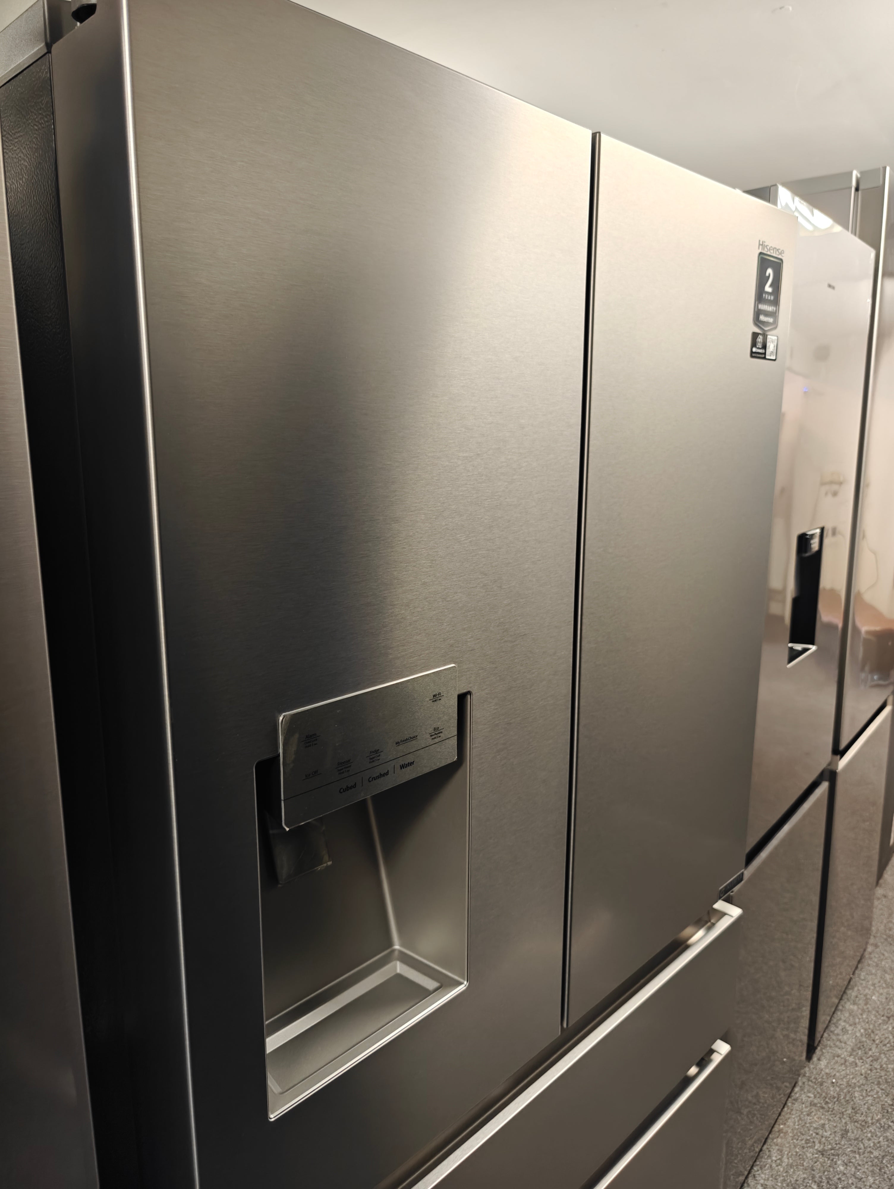 HISENSE RF728N4SASE PUREFLAT SMART AMERICAN FRIDGE FREEZER - STAINLESS STEEL - Electronic World TV