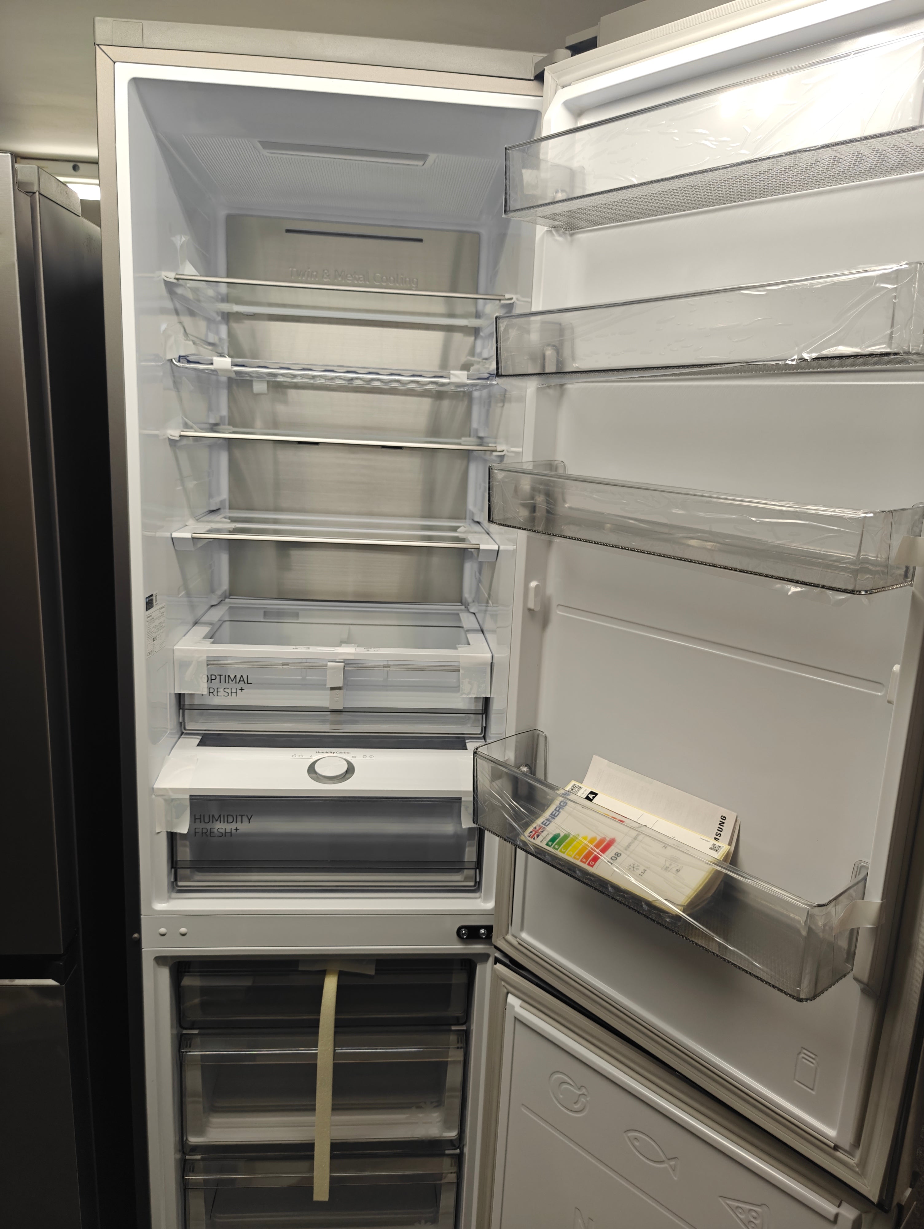 SAMSUNG RL38C776ASR BESPOKE SPACEMAX FRIDGE FREEZER - STAINLESS STEEL - Electronic World TV