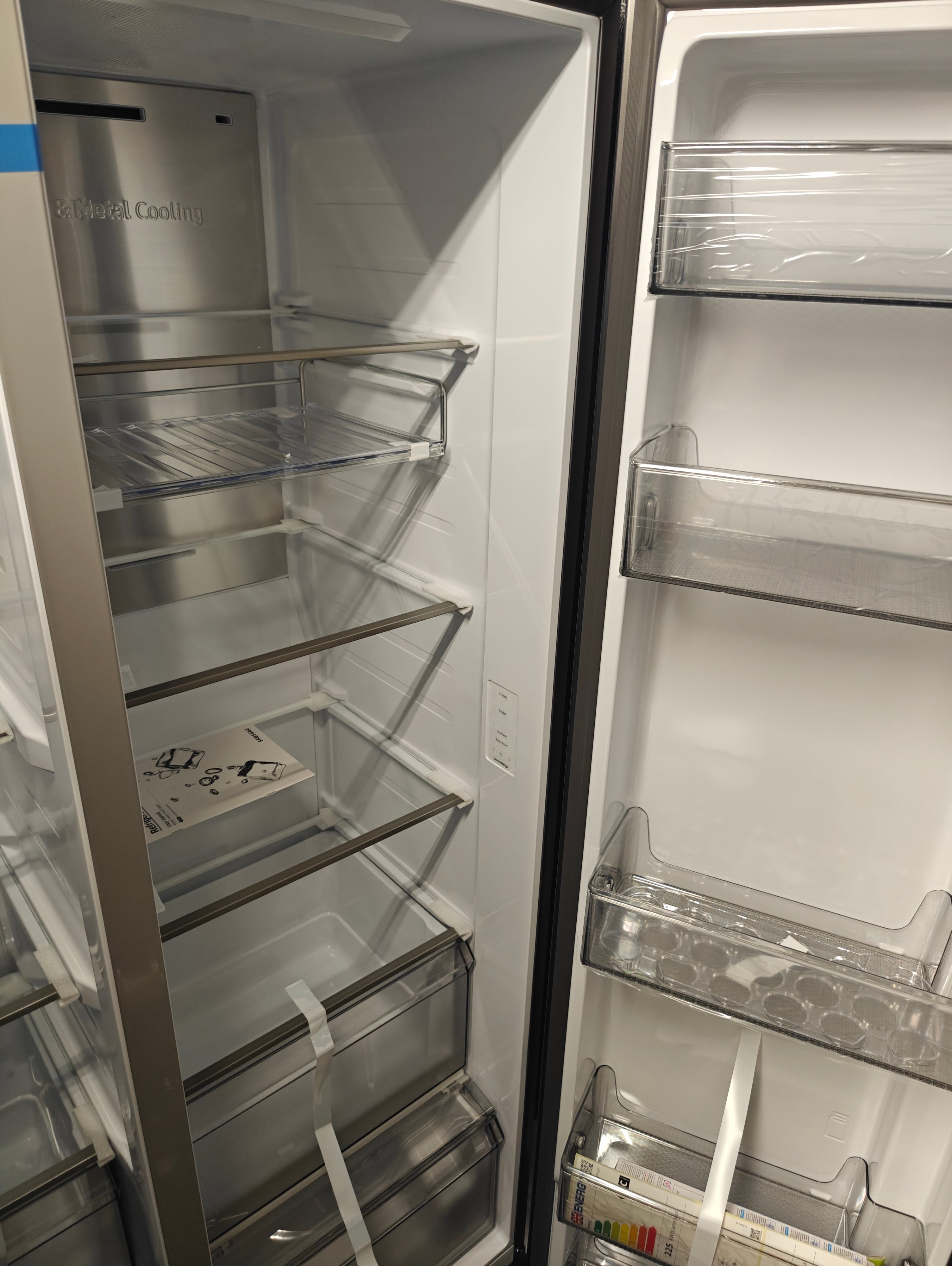 SAMSUNG RS68A884CB1 SPACEMAX AMERICAN FRIDGE FREEZER - STAINLESS STEEL - Electronic World TV