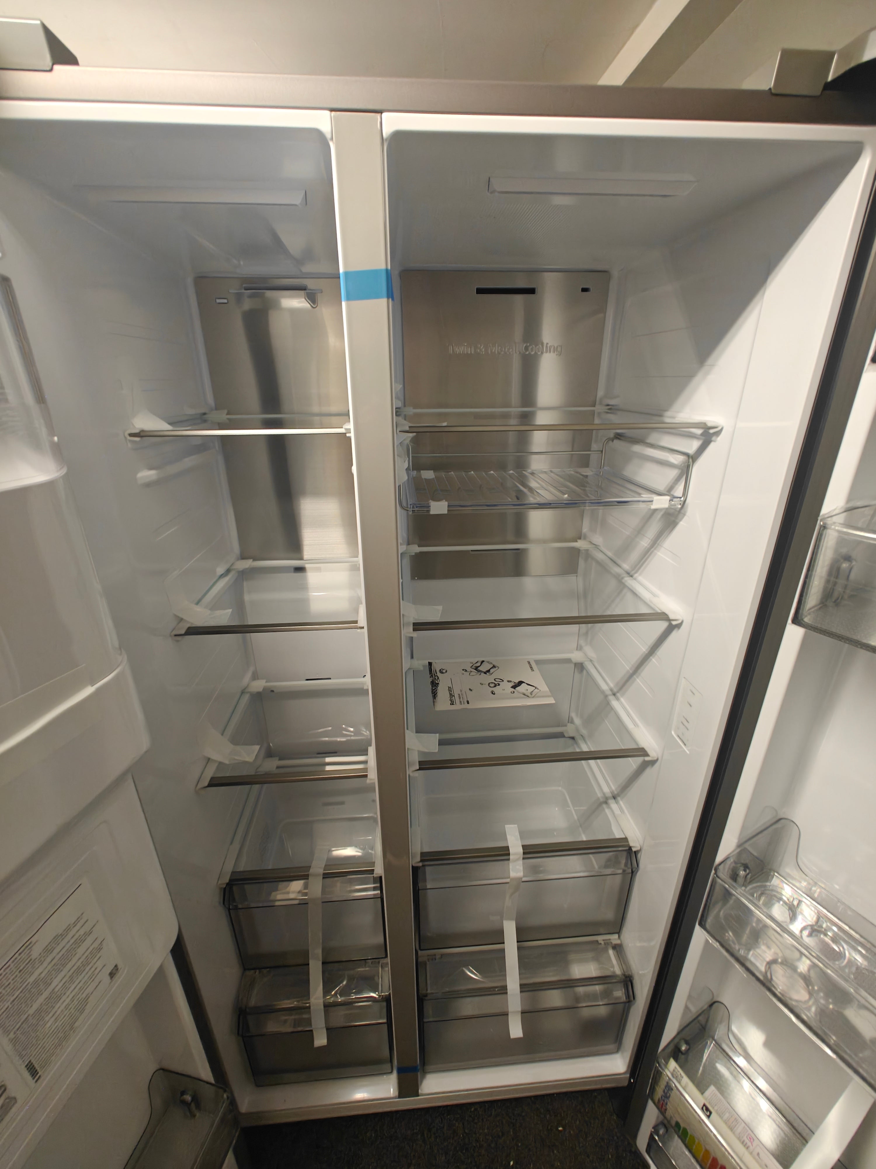 SAMSUNG RS68A884CB1 SPACEMAX AMERICAN FRIDGE FREEZER - STAINLESS STEEL - Electronic World TV