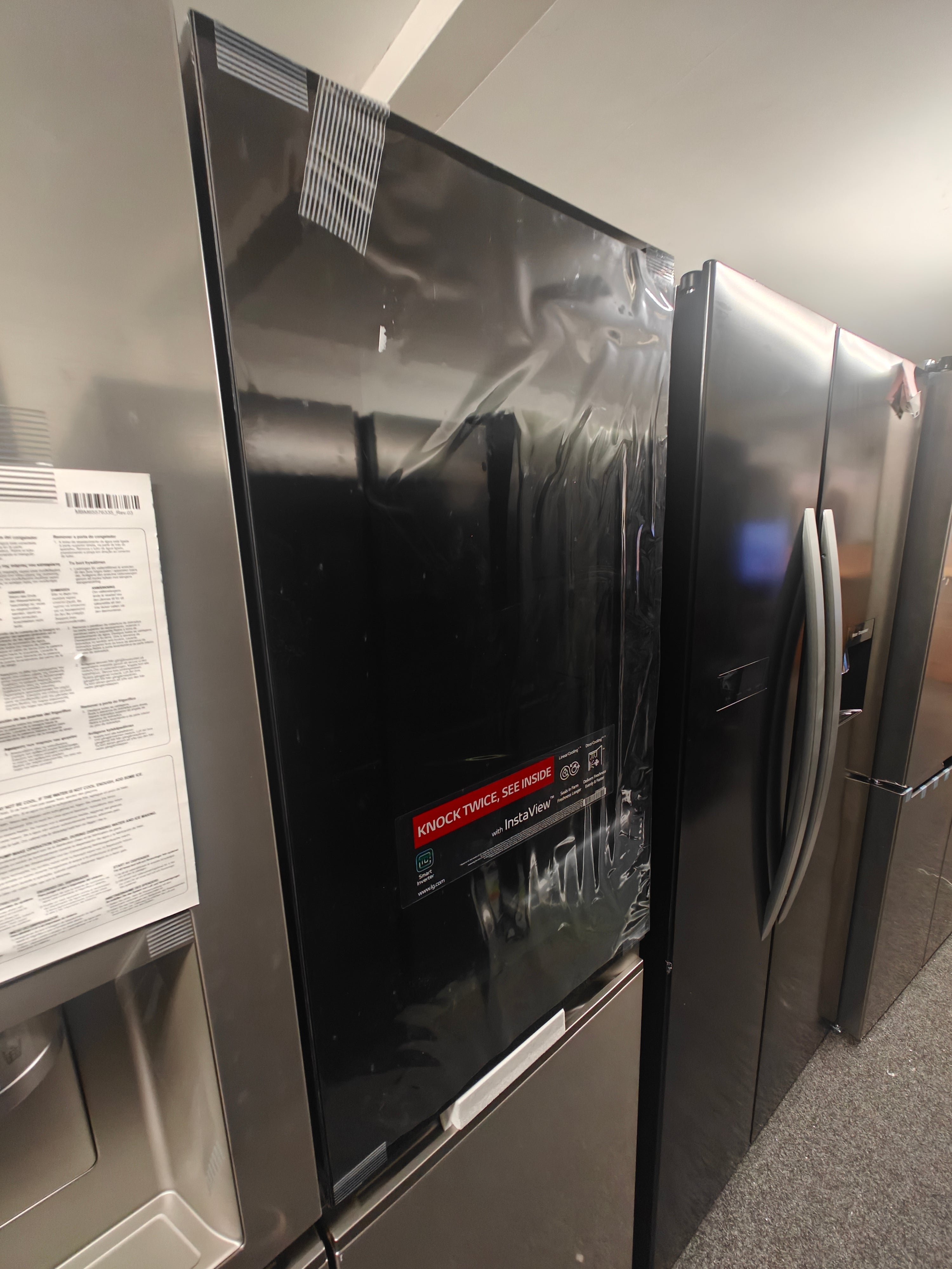 LG GSXE90BSDD INSTAVIEW AMERICAN FRIDGE FREEZER -BRUSHED STEEL - Electronic World TV