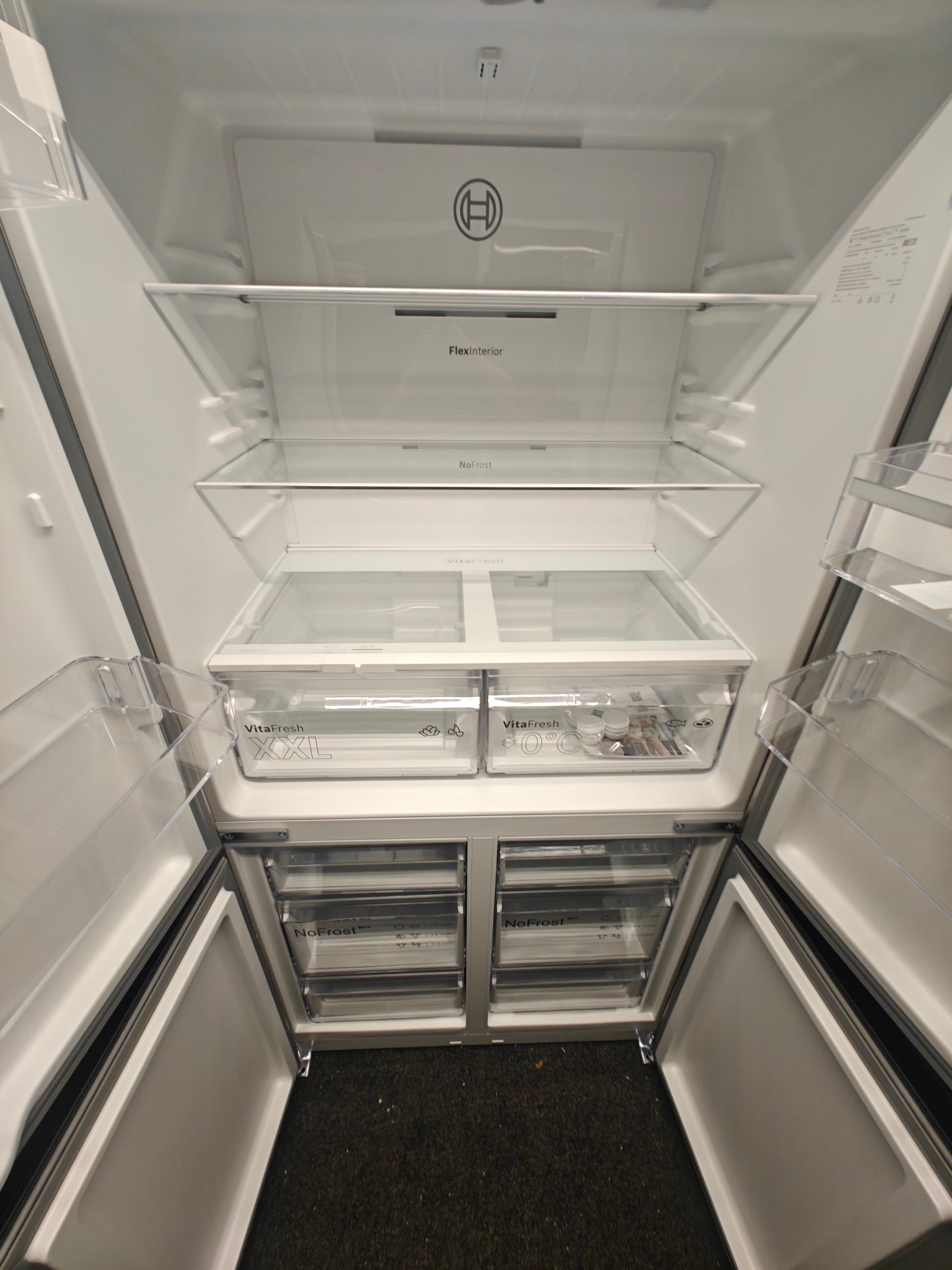 BOSCH KFN96VPEAG FRENCH DOOR AMERICAN FRIDGE FREEZER - STAINLESS STEEL - Electronic World TV