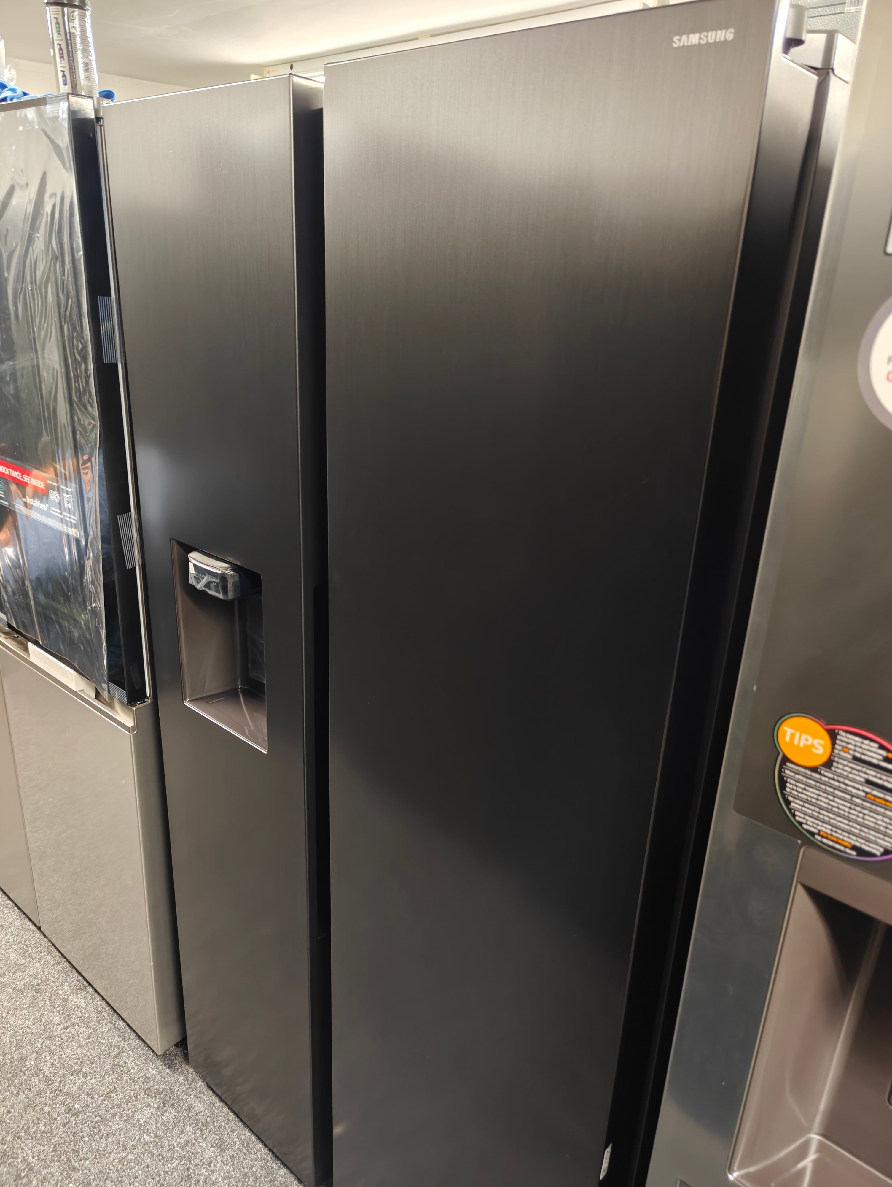 SAMSUNG RS68A884CB1 SPACEMAX AMERICAN FRIDGE FREEZER - STAINLESS STEEL. - Electronic World TV