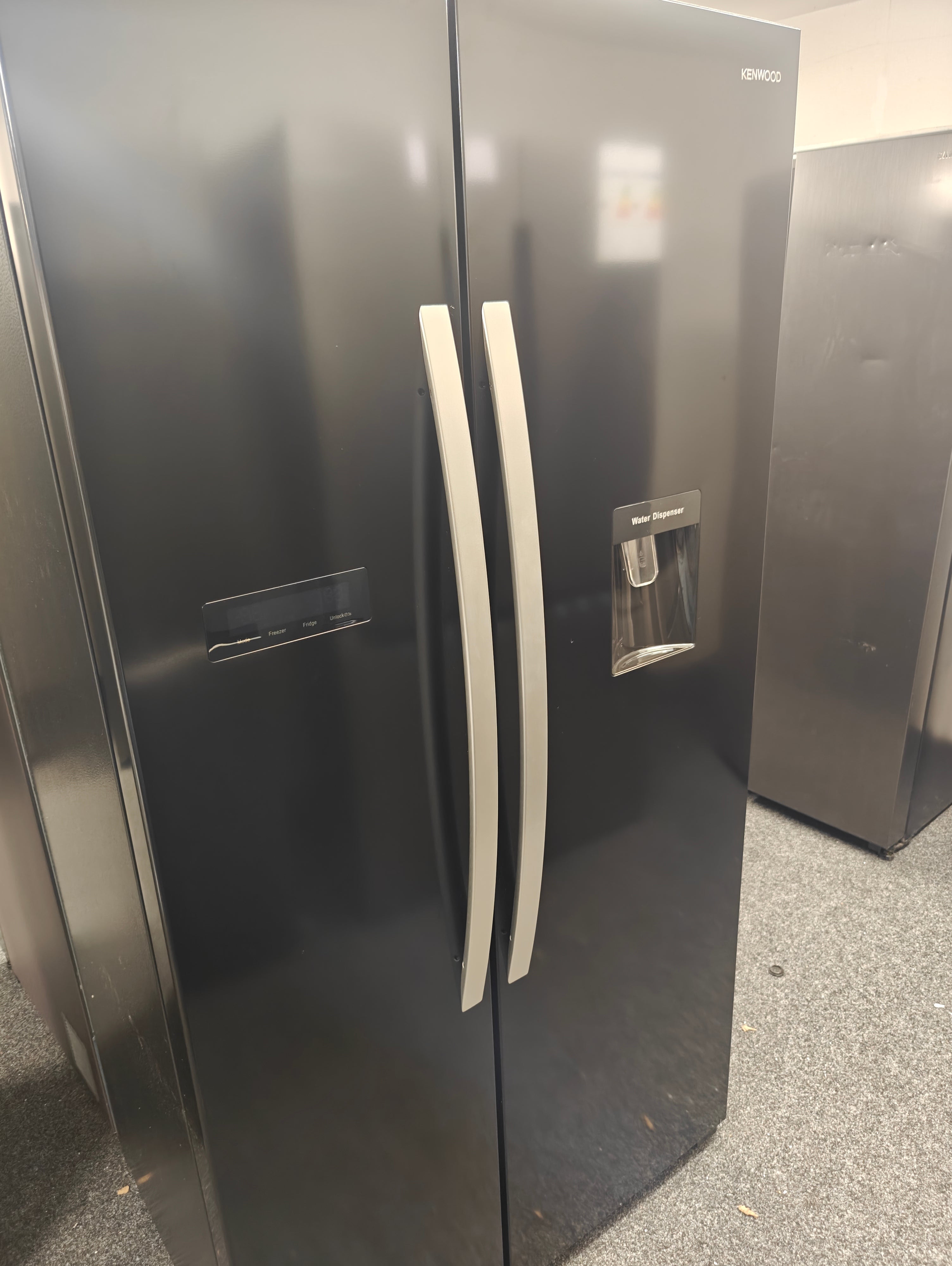 KENWOOD KSBSDB23 AMERICAN FRIDGE FREEZER - BLACK - Electronic World TV