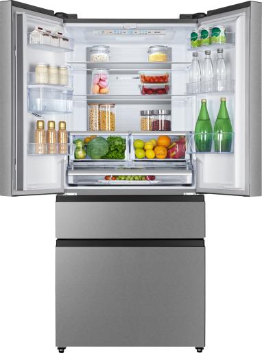 HISENSE RF540N4WIE SILVER NARROW PUREFLAT AMERICAN FRIDGE FREEZER - Electronic World TV