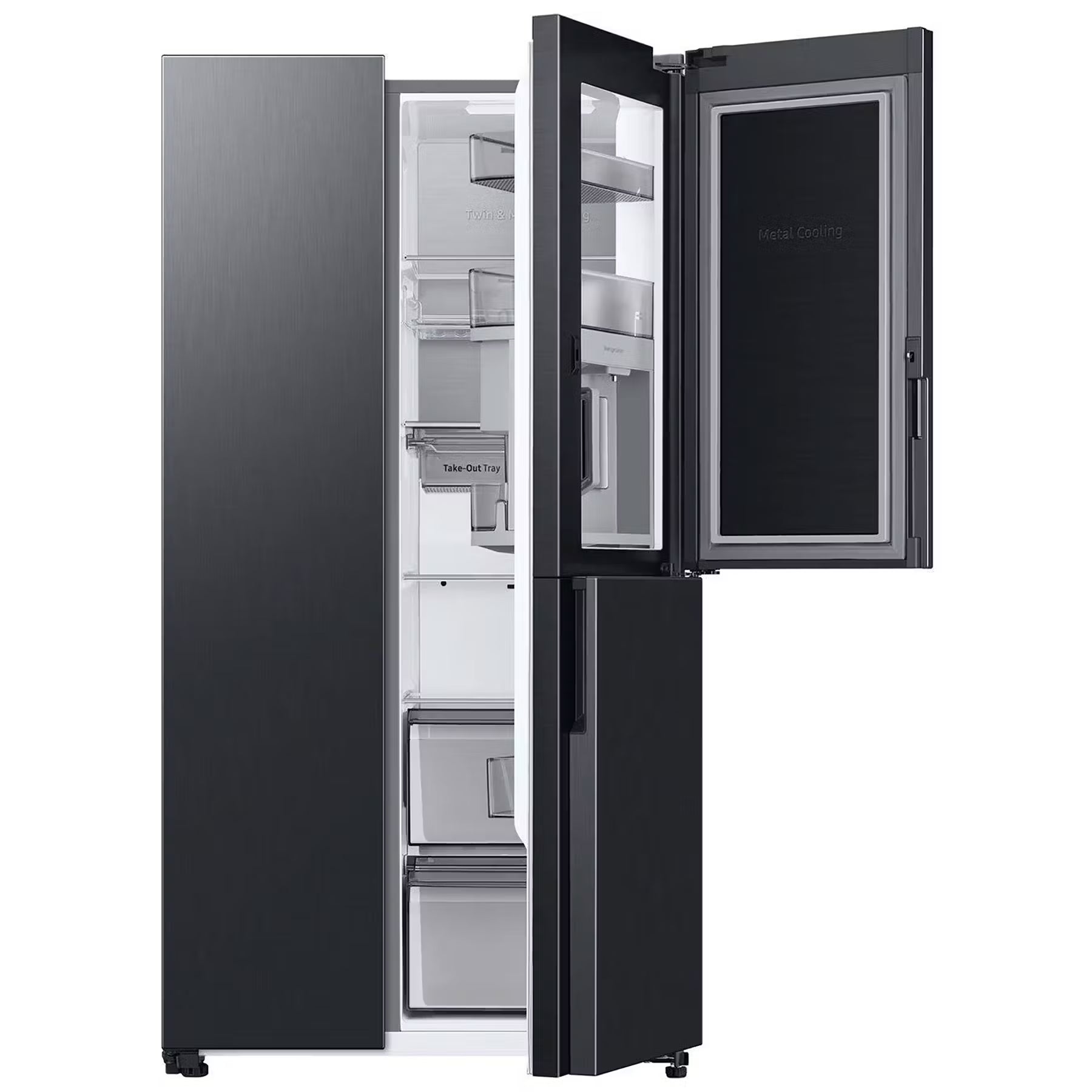 SAMSUNG RH69CG895DB1 BEVERAGE CENTRE AMERICAN FRIDGE FREEZER - BLACK - Electronic World TV