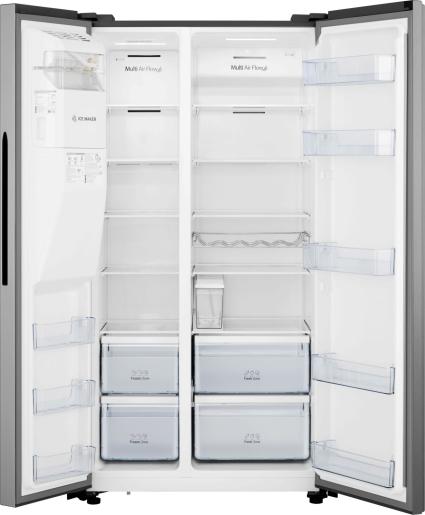 HISENSE RS694N4TIE SILVER PUREFLAT AMERICAN FRIDGE FREEZER - Electronic World TV