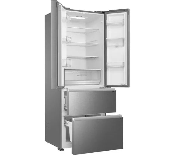 HAIER HFR5719EWMP SILVER NARROW AMERICAN FRIDGE FREEZER - Electronic World TV