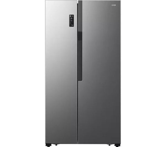 LOGIK LSBSX23 AMERICAN FRIDGE FREEZER - INOX SILVER - Electronic World TV