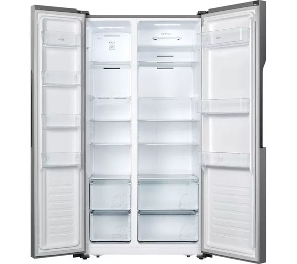 LOGIK LSBSX23 AMERICAN FRIDGE FREEZER - INOX SILVER - Electronic World TV